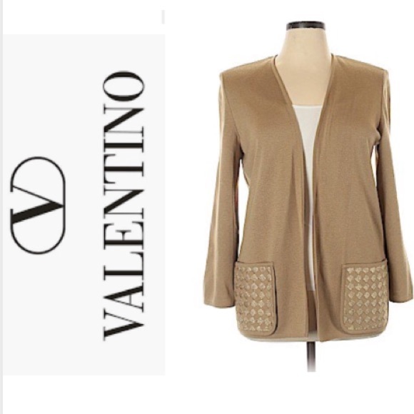 Valentino Sweaters - VALENTINO || vintage wool cardigan embroidered